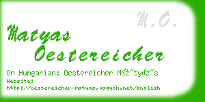 matyas oestereicher business card